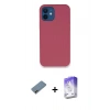 MARSİLYAN™- iPhone 12 Kılıf Zirve Modern Özel Seri - Siyah Bilvis 5in1 3D Magic Cam Ekran Koruyucu + Shine Kamera Lens Koruma Cam - GD