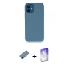 MARSİLYAN™- iPhone 12 Kılıf Zirve Modern Özel Seri - Siyah Bilvis 5in1 3D Magic Cam Ekran Koruyucu + Shine Kamera Lens Koruma Cam - GD