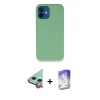 MARSİLYAN™- iPhone 12 Kılıf Zirve Modern Özel Seri - Siyah Bilvis 5in1 3D Magic Cam Ekran Koruyucu + Raze Metal Kamera Lens - KI