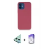 MARSİLYAN™- iPhone 12 Kılıf Zirve Modern Özel Seri - Siyah Bilvis 5in1 3D Magic Cam Ekran Koruyucu + Raze Metal Kamera Lens - MI