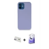 MARSİLYAN™- iPhone 12 Kılıf Zirve Modern Özel Seri - Siyah Bilvis 5in1 5D Magic Hayalet Cam Ekran Koruyucu + Rainbow Kamera Lens Koruma Cam - MR