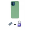 MARSİLYAN™- iPhone 12 Kılıf Zirve Modern Özel Seri - Siyah Bilvis 5in1 5D Magic Hayalet Cam Ekran Koruyucu + Metal Kamera Lens Koruma Cam - MI