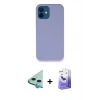 MARSİLYAN™- iPhone 12 Kılıf Zirve Modern Özel Seri - Siyah Bilvis 5in1 5D Magic Hayalet Cam Ekran Koruyucu + Raze Metal Kamera Lens - MI