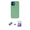 MARSİLYAN™- iPhone 12 Kılıf Zirve Modern Özel Seri - Siyah Bilvis 5in1 5D Magic Hayalet Cam Ekran Koruyucu + Shine Kamera Lens Koruma Cam - MI