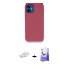 MARSİLYAN™- iPhone 12 Kılıf Zirve Modern Özel Seri - Siyah Bilvis 5in1 5D Magic Hayalet Cam Ekran Koruyucu + Renkli Kamera Lens Koruma Cam - TU