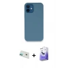 MARSİLYAN™- iPhone 12 Kılıf Zirve Modern Özel Seri - Siyah Bilvis 5in1 5D Magic Hayalet Cam Ekran Koruyucu + Rainbow Kamera Lens Koruma Cam - YL