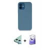 MARSİLYAN™- iPhone 12 Kılıf Zirve Modern Özel Seri - Siyah Bilvis 5in1 5D Magic Hayalet Cam Ekran Koruyucu + Raze Metal Kamera Lens - MI