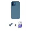 MARSİLYAN™- iPhone 12 Kılıf Zirve Modern Özel Seri - Siyah Bilvis 5in1 5D Magic Hayalet Cam Ekran Koruyucu + Shine Kamera Lens Koruma Cam - GI