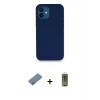 MARSİLYAN™- iPhone 12 Kılıf Zirve Modern Özel Seri - Siyah Joko Magic 5D Hayalet Cam + Shine Kamera Lens Koruma Cam - GS