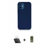 MARSİLYAN™- iPhone 12 Kılıf Zirve Modern Özel Seri - Siyah Joko Magic 5D Hayalet Cam + Kamera Lens Koruma Cam - SF