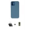 MARSİLYAN™- iPhone 12 Kılıf Zirve Modern Özel Seri - Siyah Joko Magic 5D Hayalet Cam + Kamera Lens Koruma Cam - SF