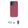 MARSİLYAN™- iPhone 12 Kılıf Zirve Modern Özel Seri - Siyah Joko Magic 5D Hayalet Cam + Rainbow Kamera Lens Koruma Cam - MR