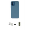 MARSİLYAN™- iPhone 12 Kılıf Zirve Modern Özel Seri - Siyah Joko Magic 5D Hayalet Cam + Rainbow Kamera Lens Koruma Cam - MR