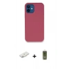 MARSİLYAN™- iPhone 12 Kılıf Zirve Modern Özel Seri - Siyah Joko Magic 5D Hayalet Cam + Renkli Kamera Lens Koruma Cam - PE