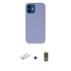 MARSİLYAN™- iPhone 12 Kılıf Zirve Modern Özel Seri - Siyah Joko Magic 5D Hayalet Cam + Renkli Kamera Lens Koruma Cam - PE