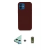 MARSİLYAN™- iPhone 12 Kılıf Zirve Modern Özel Seri - Siyah Joko Magic 5D Hayalet Cam + Raze Metal Kamera Lens - MI