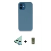 MARSİLYAN™- iPhone 12 Kılıf Zirve Modern Özel Seri - Siyah Joko Magic 5D Hayalet Cam + Raze Metal Kamera Lens - MI