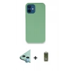 MARSİLYAN™- iPhone 12 Kılıf Zirve Modern Özel Seri - Siyah Joko Magic 5D Hayalet Cam + Raze Metal Kamera Lens - MI