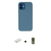 MARSİLYAN™- iPhone 12 Kılıf Zirve Modern Özel Seri - Siyah Joko Magic 5D Hayalet Cam + Renkli Kamera Lens Koruma Cam - SI