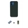 MARSİLYAN™- iPhone 12 Kılıf Zirve Modern Özel Seri - Siyah Joko Magic 5D Hayalet Cam + Shine Kamera Lens Koruma Cam - MI