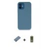 MARSİLYAN™- iPhone 12 Kılıf Zirve Modern Özel Seri - Siyah Joko Magic 5D Hayalet Cam + Shine Kamera Lens Koruma Cam - MI