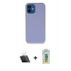 MARSİLYAN™- iPhone 12 Kılıf Zirve Modern Özel Seri - Siyah Polymer Nano Ekran Koruyucu + Kamera Lens Koruma Cam - SF