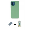 MARSİLYAN™- iPhone 12 Kılıf Zirve Modern Özel Seri - Siyah Polymer Nano Ekran Koruyucu + Shine Kamera Lens Koruma Cam - MI