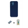 MARSİLYAN™- iPhone 12 Kılıf Zirve Modern Özel Seri - Siyah Polymer Nano Ekran Koruyucu + Shine Kamera Lens Koruma Cam - PE