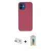 MARSİLYAN™- iPhone 12 Kılıf Zirve Modern Özel Seri - Siyah Polymer Nano Ekran Koruyucu + Rainbow Kamera Lens Koruma Cam - MR