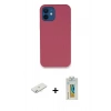 MARSİLYAN™- iPhone 12 Kılıf Zirve Modern Özel Seri - Siyah Polymer Nano Ekran Koruyucu + Renkli Kamera Lens Koruma Cam - SI