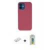 MARSİLYAN™- iPhone 12 Kılıf Zirve Modern Özel Seri - Siyah Polymer Nano Ekran Koruyucu + Renkli Kamera Lens Koruma Cam - TU