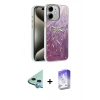MARSİLYAN™- iPhone 12 Kılıf Zirve Modern Prime - Siyah Bilvis 5in1 3D Magic Cam Ekran Koruyucu + Raze Metal Kamera Lens - MI