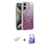 MARSİLYAN™- iPhone 12 Kılıf Zirve Modern Prime - Siyah Bilvis 5in1 5D Magic Hayalet Cam Ekran Koruyucu + Renkli Kamera Lens Koruma Cam - SI