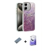 MARSİLYAN™- iPhone 12 Kılıf Zirve Modern Prime - Siyah Bilvis 5in1 5D Magic Hayalet Cam Ekran Koruyucu + Shine Kamera Lens Koruma Cam - GS