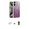 MARSİLYAN™- iPhone 12 Kılıf Zirve Modern Prime - Siyah Joko Magic 5D Hayalet Cam + Renkli Kamera Lens Koruma Cam - SI