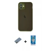 MARSİLYAN™- iPhone 12 Mini Kılıf Ahenk Çizgi Serisi - Şeffaf Royal Nano Ekran Koruyucu + Shine Kamera Lens Koruma Cam - GD