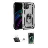 MARSİLYAN™- iPhone 12 Mini Kılıf Ahenk Klasik Koleksiyonu - Şeffaf 360 Full Body Arka Koruyucu + Kamera Lens Koruma Cam - SF