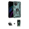 MARSİLYAN™- iPhone 12 Mini Kılıf Ahenk Klasik Koleksiyonu - Şeffaf 360 Full Body Arka Koruyucu + Kamera Lens Koruma Cam - SF