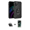 MARSİLYAN™- iPhone 12 Mini Kılıf Ahenk Klasik Koleksiyonu - Şeffaf 360 Full Body Arka Koruyucu + Kamera Lens Koruma Cam - SF