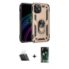 MARSİLYAN™- iPhone 12 Mini Kılıf Ahenk Klasik Koleksiyonu - Şeffaf 360 Full Body Arka Koruyucu + Kamera Lens Koruma Cam - SF