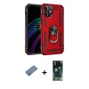 MARSİLYAN™- iPhone 12 Mini Kılıf Ahenk Klasik Koleksiyonu - Şeffaf 360 Full Body Arka Koruyucu + Shine Kamera Lens Koruma Cam - MI