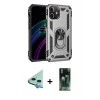MARSİLYAN™- iPhone 12 Mini Kılıf Ahenk Klasik Koleksiyonu - Şeffaf 360 Full Body Arka Koruyucu + Raze Metal Kamera Lens - MI