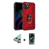 MARSİLYAN™- iPhone 12 Mini Kılıf Ahenk Klasik Koleksiyonu - Şeffaf 360 Full Body Arka Koruyucu + Raze Metal Kamera Lens - KI