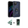 MARSİLYAN™- iPhone 12 Mini Kılıf Ahenk Klasik Koleksiyonu - Şeffaf 360 Full Body Arka Koruyucu + Raze Metal Kamera Lens - YL