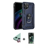 MARSİLYAN™- iPhone 12 Mini Kılıf Ahenk Klasik Koleksiyonu - Şeffaf 360 Full Body Arka Koruyucu + Raze Metal Kamera Lens - KI