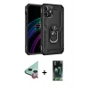 MARSİLYAN™- iPhone 12 Mini Kılıf Ahenk Klasik Koleksiyonu - Şeffaf 360 Full Body Arka Koruyucu + Raze Metal Kamera Lens - KI