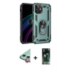 MARSİLYAN™- iPhone 12 Mini Kılıf Ahenk Klasik Koleksiyonu - Şeffaf 360 Full Body Arka Koruyucu + Raze Metal Kamera Lens - KI
