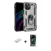 MARSİLYAN™- iPhone 12 Mini Kılıf Ahenk Klasik Koleksiyonu - Şeffaf 360 Full Body Arka Koruyucu + Renkli Kamera Lens Koruma Cam - YL