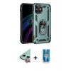 MARSİLYAN™- iPhone 12 Mini Kılıf Ahenk Klasik Koleksiyonu - Şeffaf Royal Nano Ekran Koruyucu + Raze Metal Kamera Lens - KI