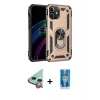 MARSİLYAN™- iPhone 12 Mini Kılıf Ahenk Klasik Koleksiyonu - Şeffaf Royal Nano Ekran Koruyucu + Raze Metal Kamera Lens - KI